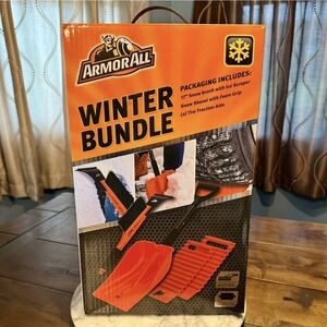 NEW!‎ Armor All Winter Bundle Snow Shovel Ice Scraper Brush  Tire Traction Aids